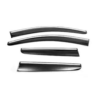 Windabweiser mit Chromleisten (4 Stk., Sunplex Chrome) Nissan Qashqai 2007-2010 Foto 2