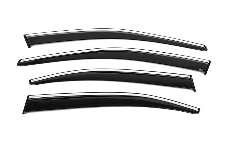 Skoda Superb 2015-2024 Windabweiser mit Chromleiste SD (4 Stk., Sunplex Chrome) Foto 3