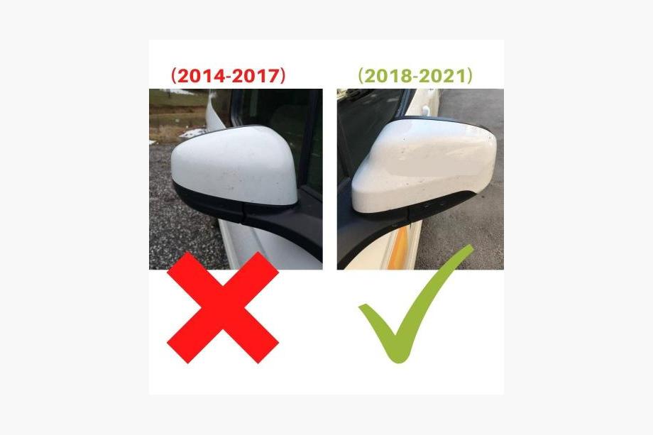 Ford Courier 2014-2023 Spiegelabdeckungen BMW-Style (2018↗, 2 Stk) Foto 4
