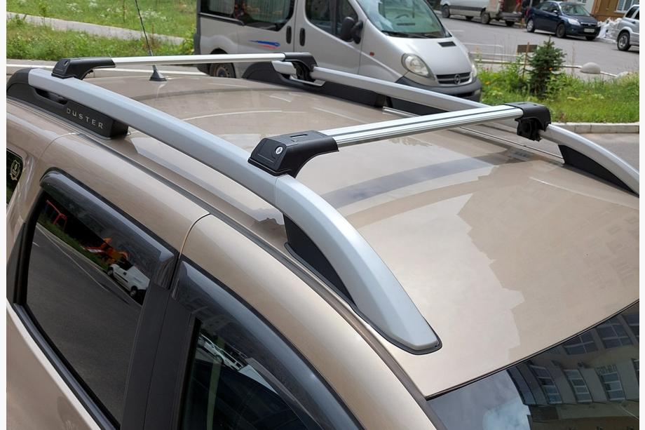 Renault Duster 2008–2017 Dachträger für Reling abschließbar Skybar V1 (2014-2018, 2 Stk) 2014-2018, Grau Foto 1