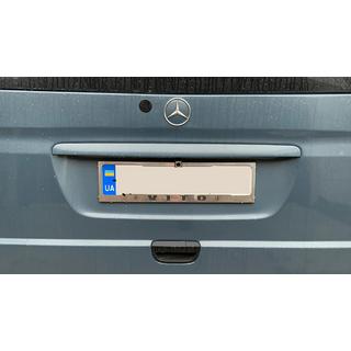 Kennzeichenhalter Chrom (1 Stk, Edelstahl) Mercedes Vito W639 2004-2014 Foto 2