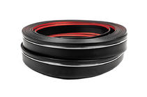 Schwarze Türschutzleiste mit Chromstreifen Meterware sal65 (1 Meter, 59 mm) Foto 3