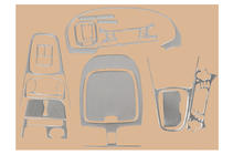 Nissan Almera N16 2000-2006 Armaturenbrett Blenden 00-03 (Aluminium) Foto 1