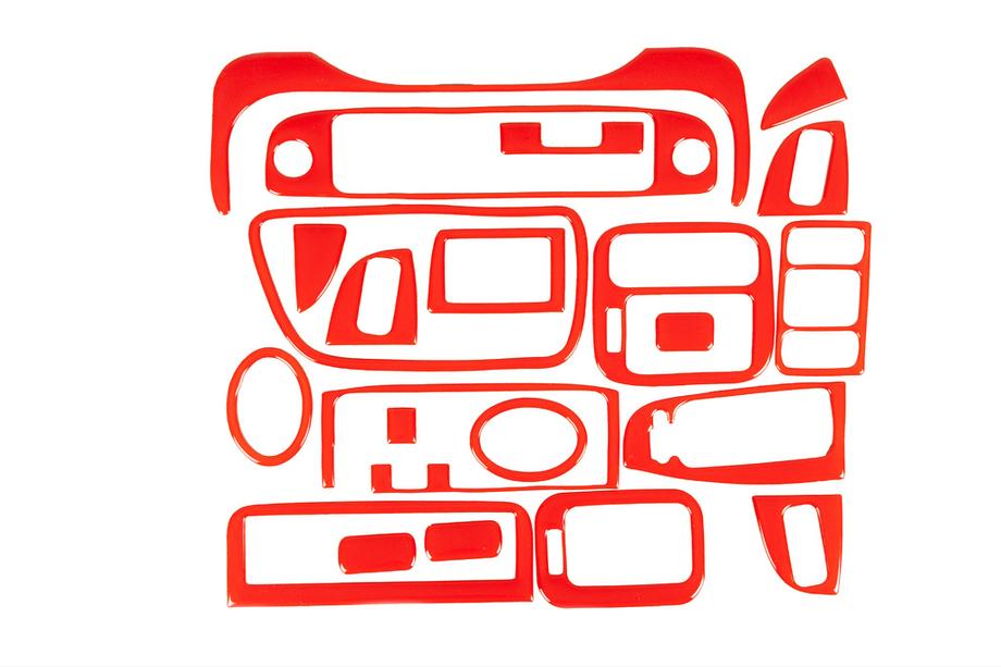 Honda Civic 1995-2001 Armaturenbrett Abdeckungen (rot) Image