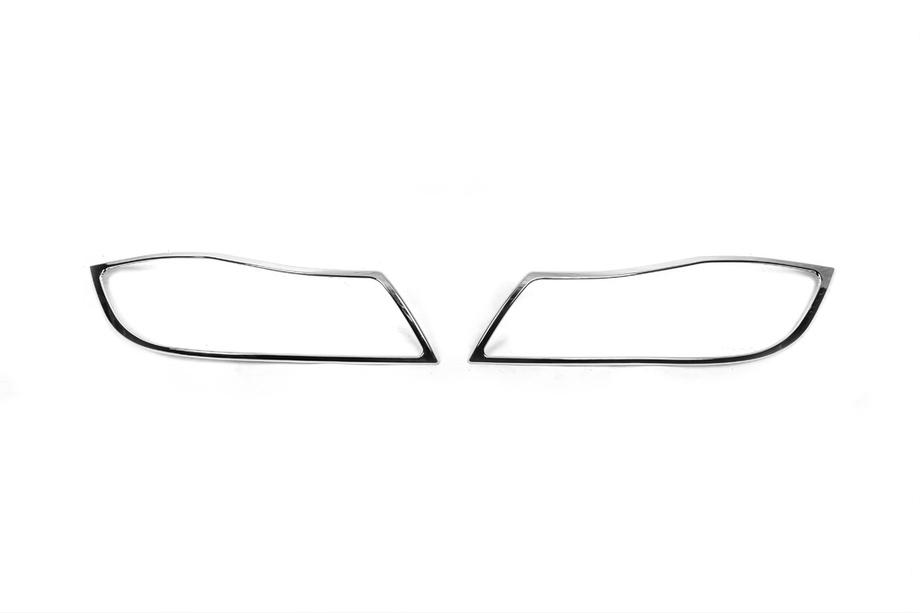 BMW 3 Series E90/E91 2005-2011 Scheinwerfer Abdeckungen Chrom (2 Stk., Kunststoff) Foto 3