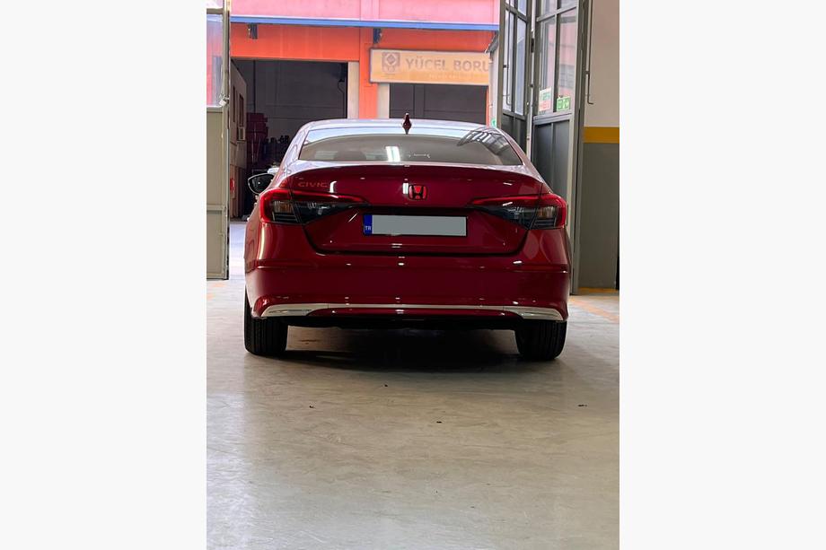 Honda Civic Sedan 2021- Heckstoßstangenschutz Edelstahl (Sedan) Foto 5