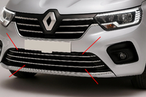 Renault Kangoo/Express 2021- Zierleisten für Kühlergrill Stoßstange (3 Stk, Edelstahl) Foto 1