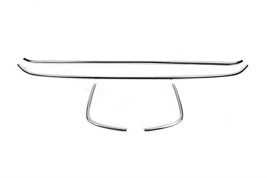 Ford Custom 2013-2022 Zierleisten für Kühlergrill Stoßstange 2018+ (4 Stk., Edelstahl) OmsaLine - Italienischer Edelstahl Foto 2
